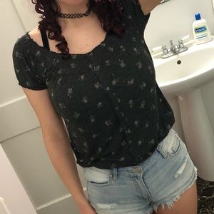 American Eagle dressy gray top